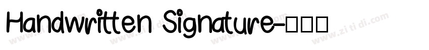 Handwritten Signature字体转换